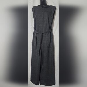 Max Studio Womens Gray & Black Sleeveless Wide Leg Plaid Jumpsuit Size XS